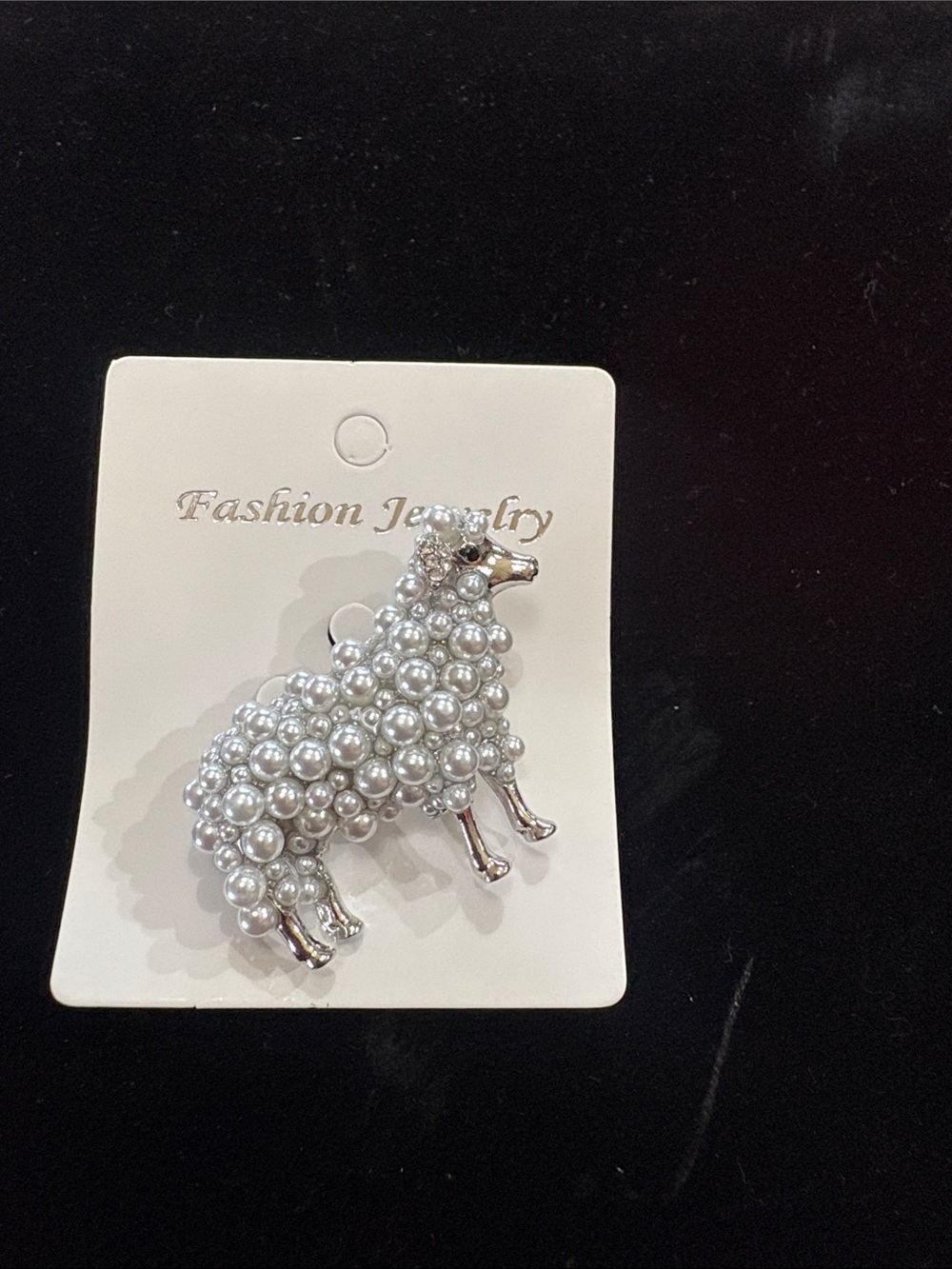 Fashion Jewelry Silver Pearl Sheep Brooch
